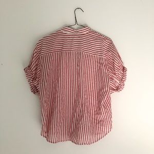 Barely Worn Xirena Red Pin-Stripe Button-up Shirt
